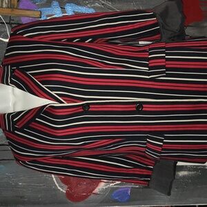 Striped Red and Black Women's Jacket